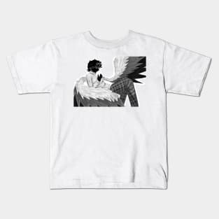 Angel drinking coffee Kids T-Shirt